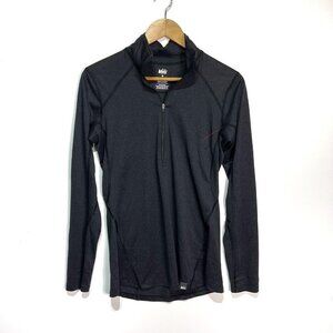 REI Co-op Pullover Top Long Sleeve 1/4 Zip Women's Size M Running Hiking Black